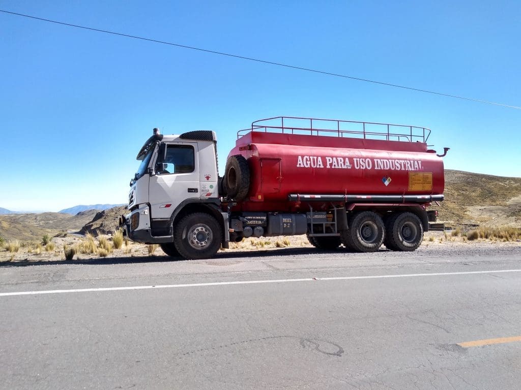 Transporte de agua potable en cisternas